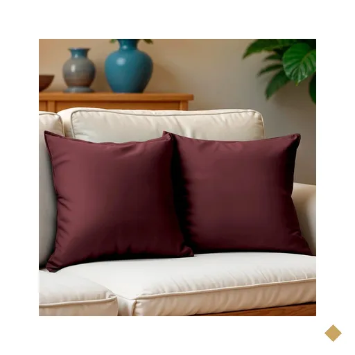 Kit 2 Capas de Almofadas Velusoft Vinho 45x45cm Cama inBox