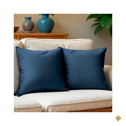 Kit 2 Capas de Almofadas Velusoft Azul 45x45cm Cama inBox