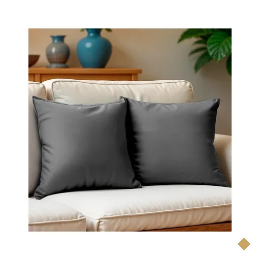 Kit 2 Capas de Almofadas Velusoft Cinza 45x45cm Cama inBox