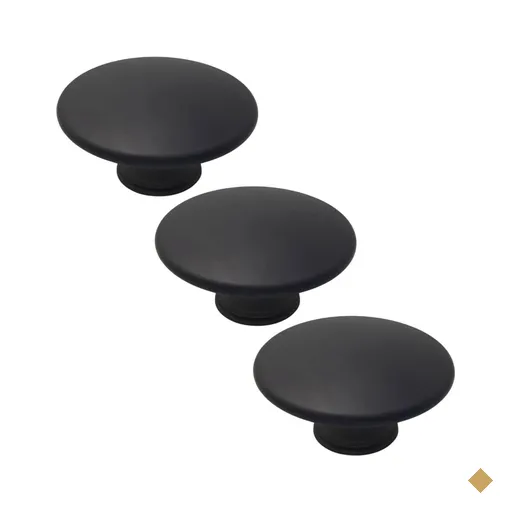 Conjunto de 3 Puxadores 201 Tucson Ponto Preto Fosco Para Móveis Armários e…