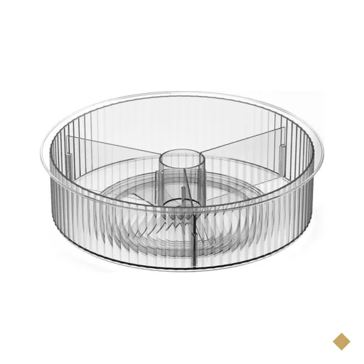 Organizador Giratório 3 Divisórias Multiuso Coza New Retrô 31cm Maquiagem…