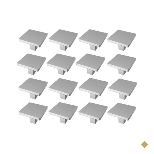 12 Puxadores Aspen 188 Ponto Quadrado Para Cômodas Armários e Gavetas Cromo…