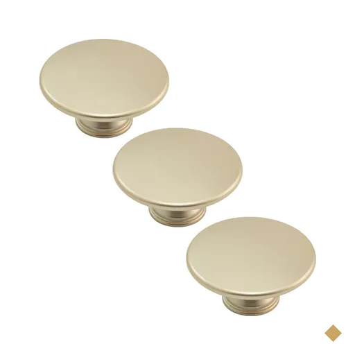 Kit 3 Puxadores 201 Tucson Ponto Dourado Para Móveis Armários e Gavetas