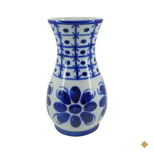 Vaso modelo Colonial feito e Pintado a mão - Monte Sião 18cm