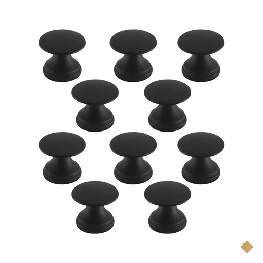 Conjunto de 10 Puxadores 199 Tucson Ponto Preto Fosco Para M