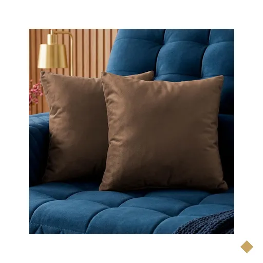 Almofadas Kit Plumie de 45x45cm 2 Uni Velusoft Castor Cama inBox