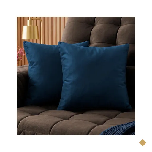 Almofadas Kit Plumie de 45x45cm 2 Uni Velusoft Azul Cama inBox