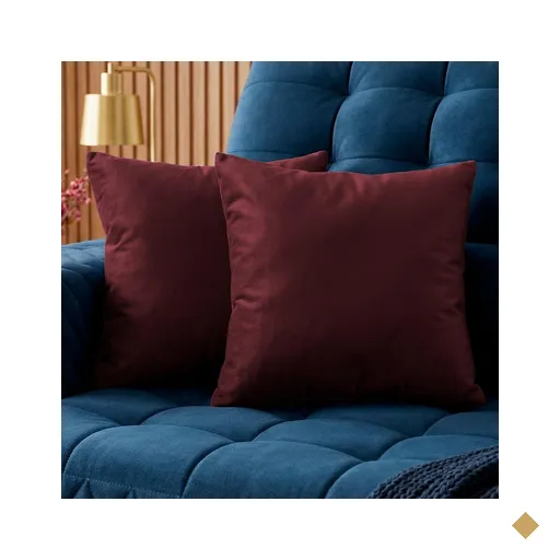 Almofadas Kit Plumie de 45x45cm 2 Uni Velusoft Vinho Cama inBox