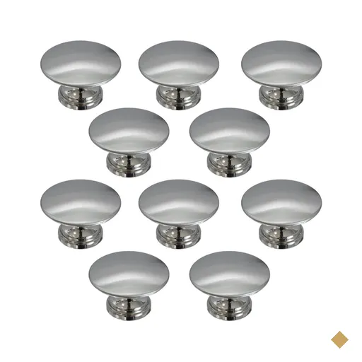 Kit 10 Puxadores 199 Tucson Ponto Níquel Escovado Para Móveis Armários e…