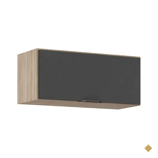 Armário Aéreo Cozinha 70cm Firenze 1 Porta Avena/Grafito - Demóbile