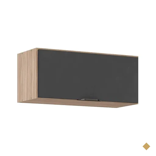 Armário Aéreo Cozinha Modulado Firenze 1 Porta 70cm Avena/Grafito - Demóbile