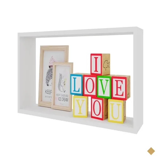Nicho Infantil Organizador Multiuso Grande Retangular Branco MDP Brinquedos…