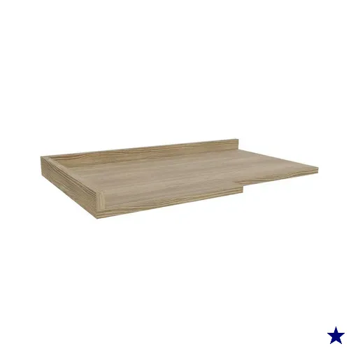 Tampo p/ Balcão Cozinha Canto Reto Ciela E611 98cm Nogal - Kappesberg