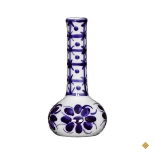 Vaso Solitário Colonial 20 cm Pintado a mão - Monte Sião