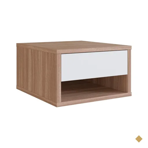 Mesa De Cabeceira Suspensa 1 Gaveta B87 Montana Branco NOVAM