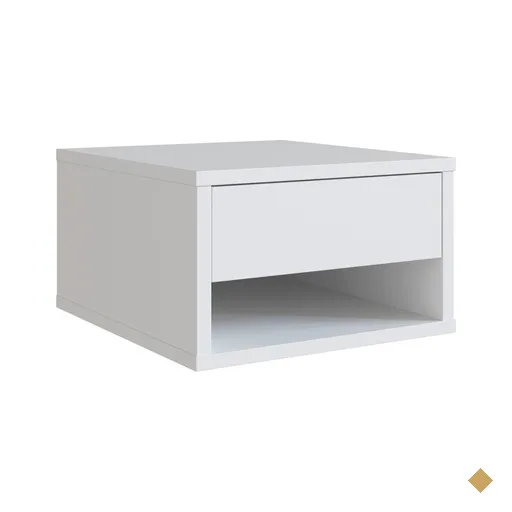 Mesa De Cabeceira Suspensa 1 Gaveta 30 cm B87 Branco NOVAM