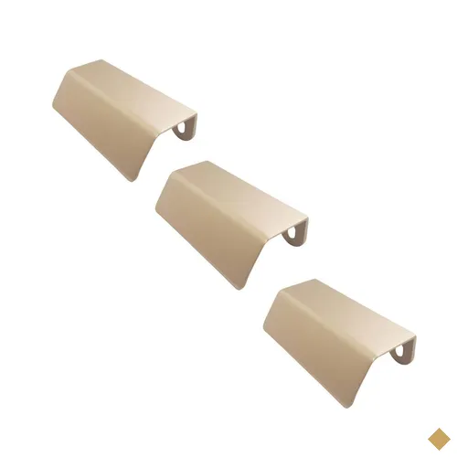 Kit 3 Puxadores PV22 80 Alça de Sobrepor Dourado Para Móvel Armários e…