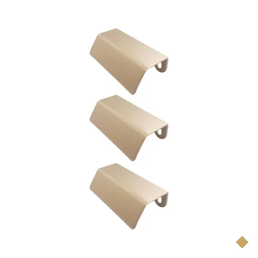 Kit 3 Puxadores Dourado Alça de Sobrepor para Móvel Armários e Gavetas PV22…