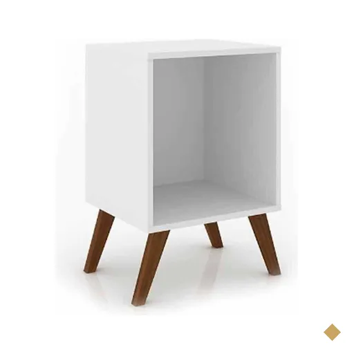 Mesa Lateral p/ Sala RT3013 Branco - Movelbento