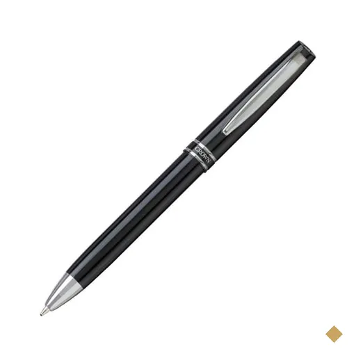 Caneta de luxo esferográfica, Otawa, Preta, tinta azul, DI10076P, Crown CX 1 UN