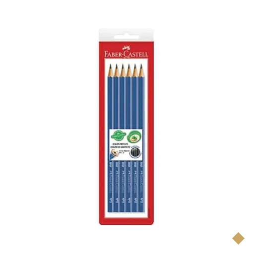 Lápis Grafite EcoLápis n. 2B Sextavado 6 Unidades Faber-Castell BT 6 UN