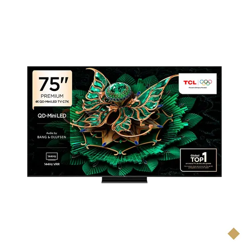 Smart TV TCL QD-Mini LED 4K 75" Polegadas com Google Assistente, Dolby Vision…
