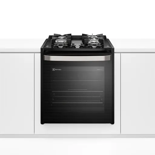 Fogão de Embutir de 04 Bocas Experience com Mesa Vidro, Grill Preto - FE4EB