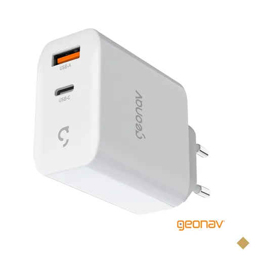 Carregador Super Power Gan Duo USB-C 65W - Geonav