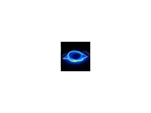 Cabo FDD AKASA Round Cable Day-Glo Floppy 45cm Reagente UV (Azul)